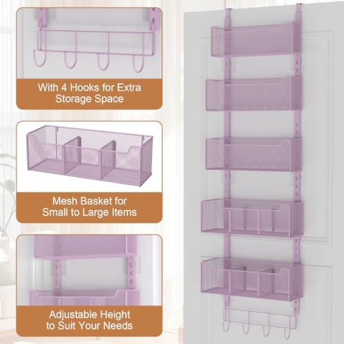 VyGrow Over The Door Organizer, Metal Door Organizer Hanging - Image 5