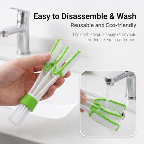 3 PCS Mini Duster for Car Air Vent, Soft-bristle Dual-ended Cleaning Brush - Image 7