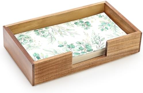Guest Towel Holder for Bathroom Napkin Holder Wooden Paper Hand Towel Tray by Ayiaren