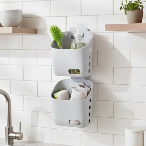 LeleCAT Plastic Hanging Basket Kitchen Storage organizer, Basket - Image 3