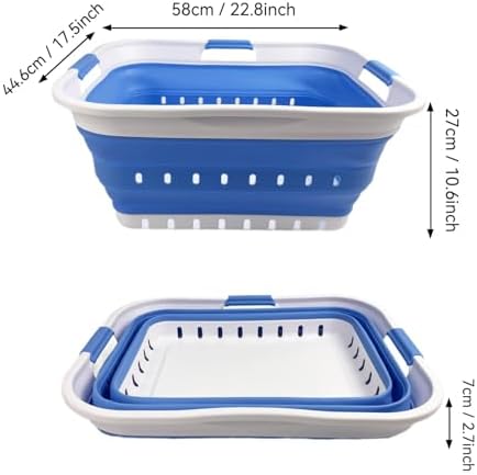 SAMMART 42L Collapsible Plastic Laundry Basket - Image 4