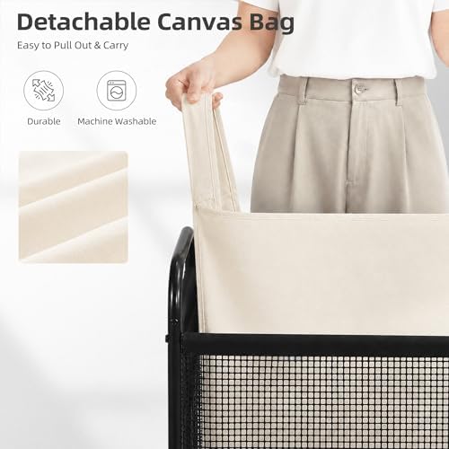 STORAGE MANIAC Rolling Laundry Hamper - Image 4