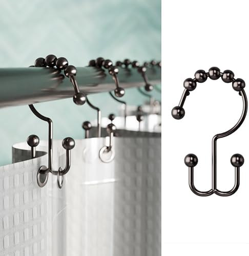Zenna Home Metal Double Glide Shower Rings, Oil Rubbed Bronze – Set of 12 Heavy by ZennaHome