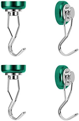 Ant Mag Swivel Magnetic Hooks 80lbs Green 4 Pack by AntMag