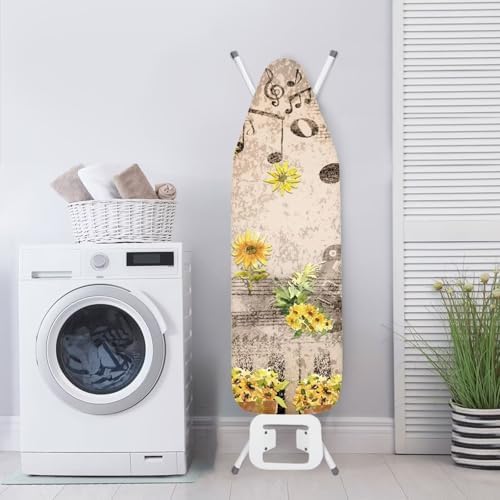 Sunflower Notes Ironing Board Cover and Pad Extra Thick Heavy Duty Padded 3 - Image 4