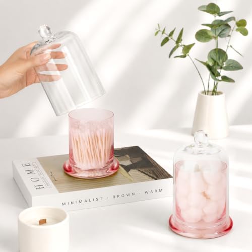 rejomiik Qtip Holder Glass Apothecary Jars - Image 5