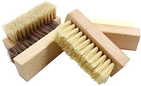 4 Pcs Square Wooden Handheld Shoe Cleaner Brush Set - Image 3