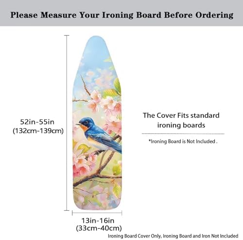 Bird Ironing Board Cover with Elastic Edge, Stain Resistant Ironing Board Cover - Image 5