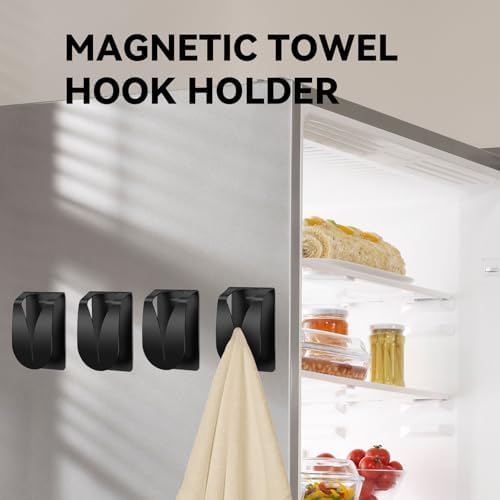 KIHOGEM 4Pcs Magnetic Towel Hook Holder - Image 4