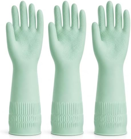 Rubber Dishwashing Gloves, Reusable Cleaning Gloves by Unknown