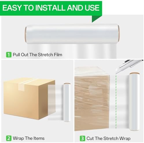 18in Stretch Wrap Roll, Heavy Duty 1500ft Shrink Wrap, Pallet Wrap 4 Pack - Image 7