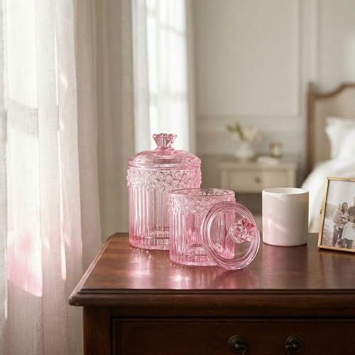 RUIAN Pink Glass Qtip Holder - Image 5