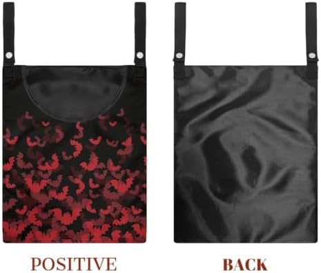 Halloween Black Bat Clothes Pin Bag to Hang On Line Reusable Clothespin Holder - Image 7
