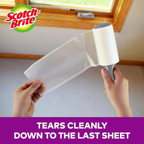 Scotch-Brite Pet Extra Sticky Lint Rollers 4 Rollers 48 Sheets Per Roller 192 - Image 4