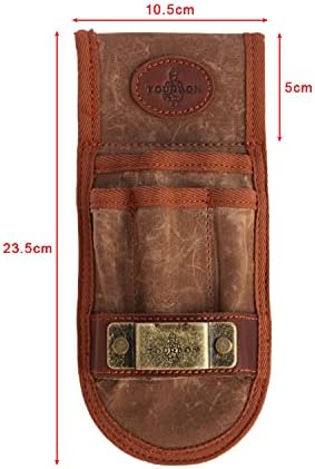 TOURBON Canvas Tool Pouch Belt Tape Measure Plier Wrench Pencils Holder - Image 4