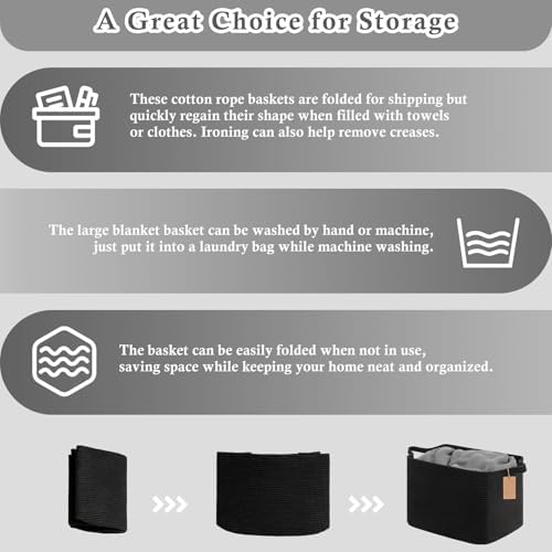 Goodpick 50L Large Woven Rope Storage Basket - Image 7