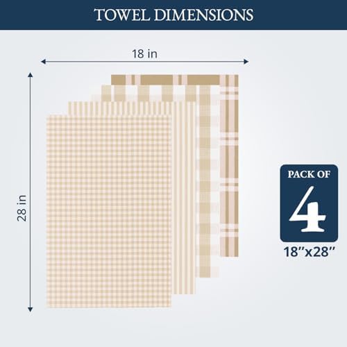 LANE LINEN Cotton Kitchen Towels Set, Quick-Drying, Premium Dish Towels - Image 3