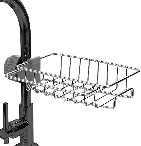 ALPENKOK Stainless Steel Faucet Sponge Holder, 360° Rotating Design by ALPENKOK