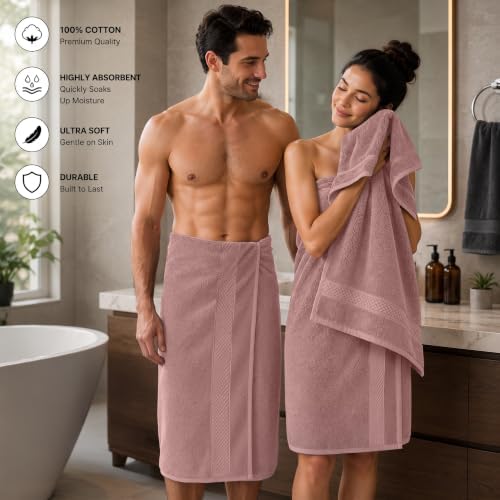 DAN RIVER 600 GSM Cotton Large Bath Towels Set of 4, 27 x 54 Inches - Image 3