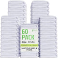 GREEN LIFESTYLE 60-Pack Cotton Wash Cloths – 14"x17" Absorbent Cleaning Rags by GreenLifeStyle