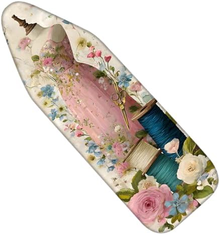 Nuxovilar Floral Gown Cotton Ironing Board Cover 15x54 Fabric by Nuxovilar