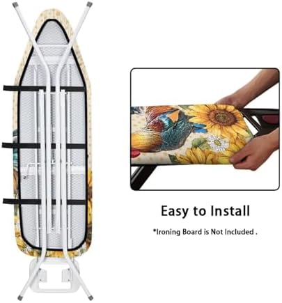 Chicken Sunflower Ironing Board Cover and Pad Standard Size Iron Board - Image 4