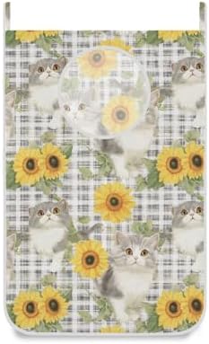 Hanging Laundry Hamper with Stainless Steel Hooks, Oxford Fabric Printing Door by Tatenale