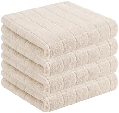 Homaxy 100% Cotton Terry Kitchen Towels, 4 Pack by Homaxy