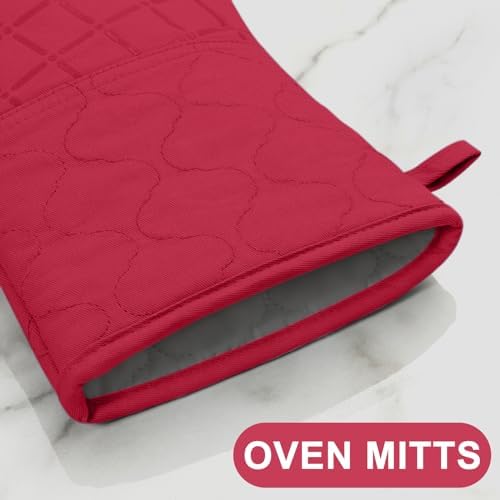 Oven Mitts Kitchen Towels and Dishcloths Pot Holders Sets, Oven Gloves Kitchen - Image 4