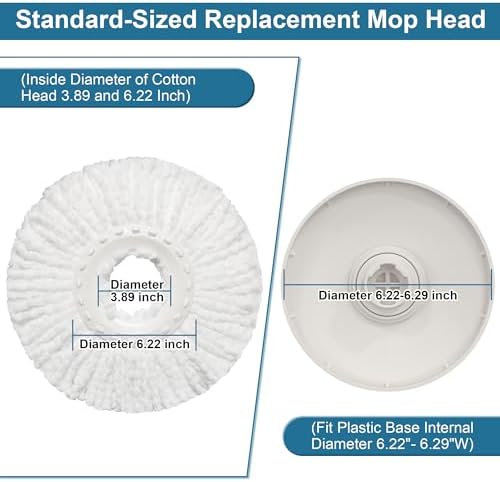 6 Pack Microfiber Mop Head Refills - Image 2