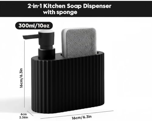 Matte Black Dish Soap Dispenser - Image 4