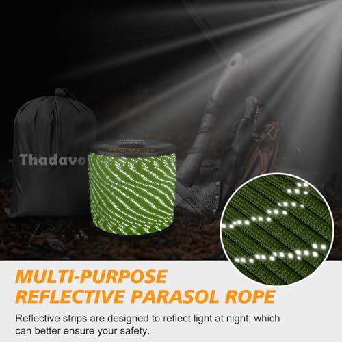 850Ib Reflective Paracord Rope, 50/100/200/500/1000ft 4MM 11 Strand Parachute - Image 5