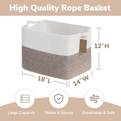 Goodpick 50L Large Woven Rope Storage Basket - Image 3