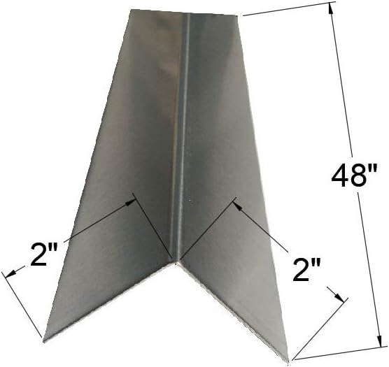 Brushed 304 Stainless Steel Corner Guards, 48" Wall Protectors, 20ga & 16ga, Available in 1/2" to 4", Multi-Pack Options (1, 2, 5, or 10) (10, 2 x 2, 20ga, No Hug Edges)
