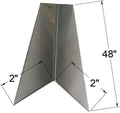 Brushed 304 Stainless Steel Corner Guards, 48" Wall Protectors, 20ga & 16ga, Available in 1/2" to 4", Multi-Pack Options (1, 2, 5, or 10) (2, 2 x 2, 20ga, No Hug Edges)