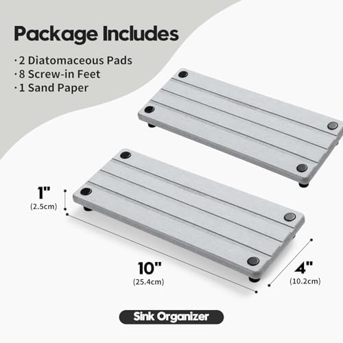 Razborci 2 Pack Fast Drying Water Absorbing Diatomite Stone Mat Tray - Image 2