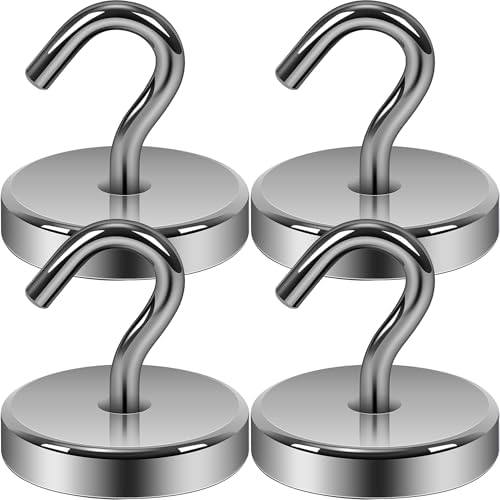Neosmuk Magnetic Hooks for Cruise Cabins, 170lb Heavy Duty, 4 Pack by Neosmuk