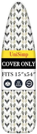 UniSimp Ironing Board Cover and Pad 15"x54" Extra Thick Natural Cotton by UniSimp