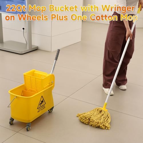 22Qt Floor Cleaning Mop Bucket - Image 6