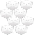 Vtopmart 8 Pack Extra Large Clear Storage Bins, 11x11 Cube Organizer by Vtopmart
