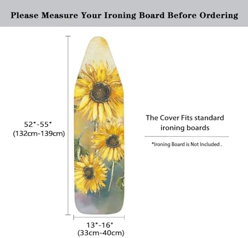 Sunflower Ironing Board Cover and Pad Extra Thick Heavy Duty Padded 3 Layers - Image 6