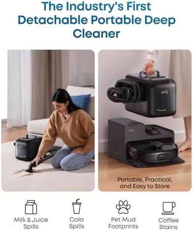eufy E28 Robot Vacuum and Mop, 000 Pa, Portable Carpet Cleaning - Image 4