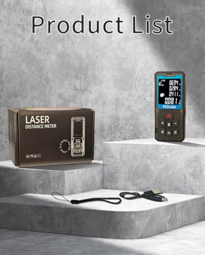 Laser Measuring Tool, 165Ft Digital Laser Measurement 6.5Ft Measuring Tape - Image 7