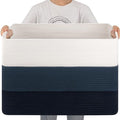 OIAHOMY 108L Extra Large Blanket Basket Dog Toy Basket Gradient Blue by MasterofSpaceOptimization