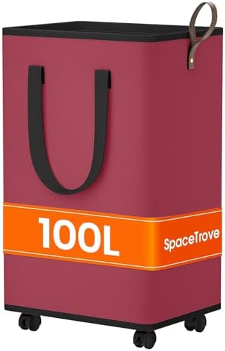 SpaceTrove Rolling Laundry Basket by Unknown