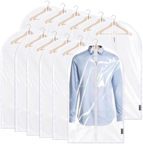 BALEINE 12PK Clear Garment Bags by BALEINE