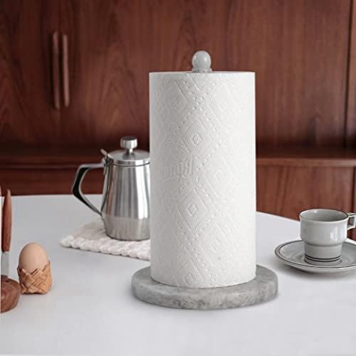 Koville African Natural Marble Paper Towel Holder Countertop, Genuine Stone - Image 4