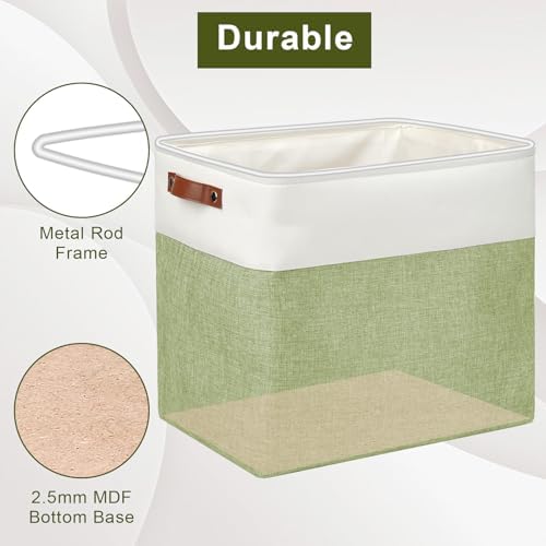 Bagnizer Large Fabric Storage Baskets | 50L Storage Bins, Decorative Linen - Image 4