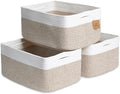 NaturalCozy Storage Baskets 16.8”x13”x7.6” Cotton Rope Woven Baskets by NaturalCozy