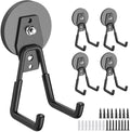 4Pcs Heavy Duty Storage Magnetic Utility Hooks Large Garage Strong Extra Magnet by Laowu
